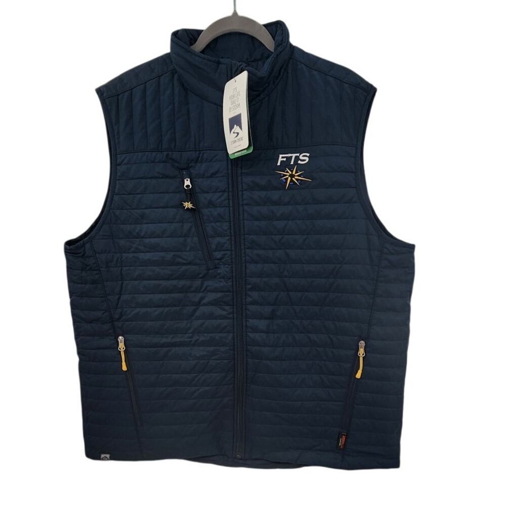 New NWT Storm Creek Men's 3120 Vest Size XL Blue Navy Company Logo